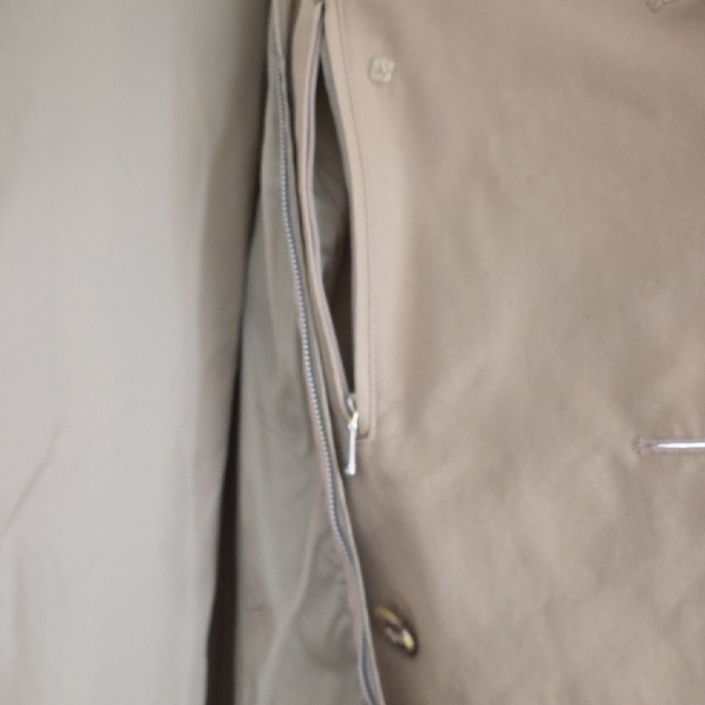 Men's Beige Double-Breasted Trench Coat - Picture 12 of 16
